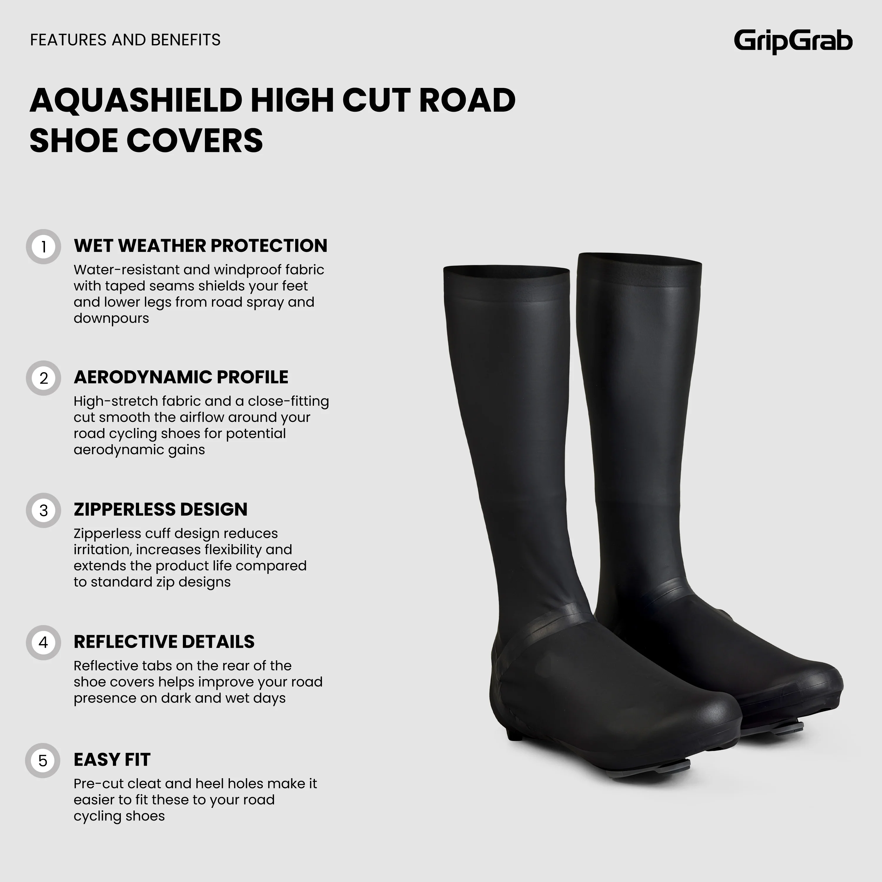 AquaShield High Cut Road Shoe Covers - Image 6