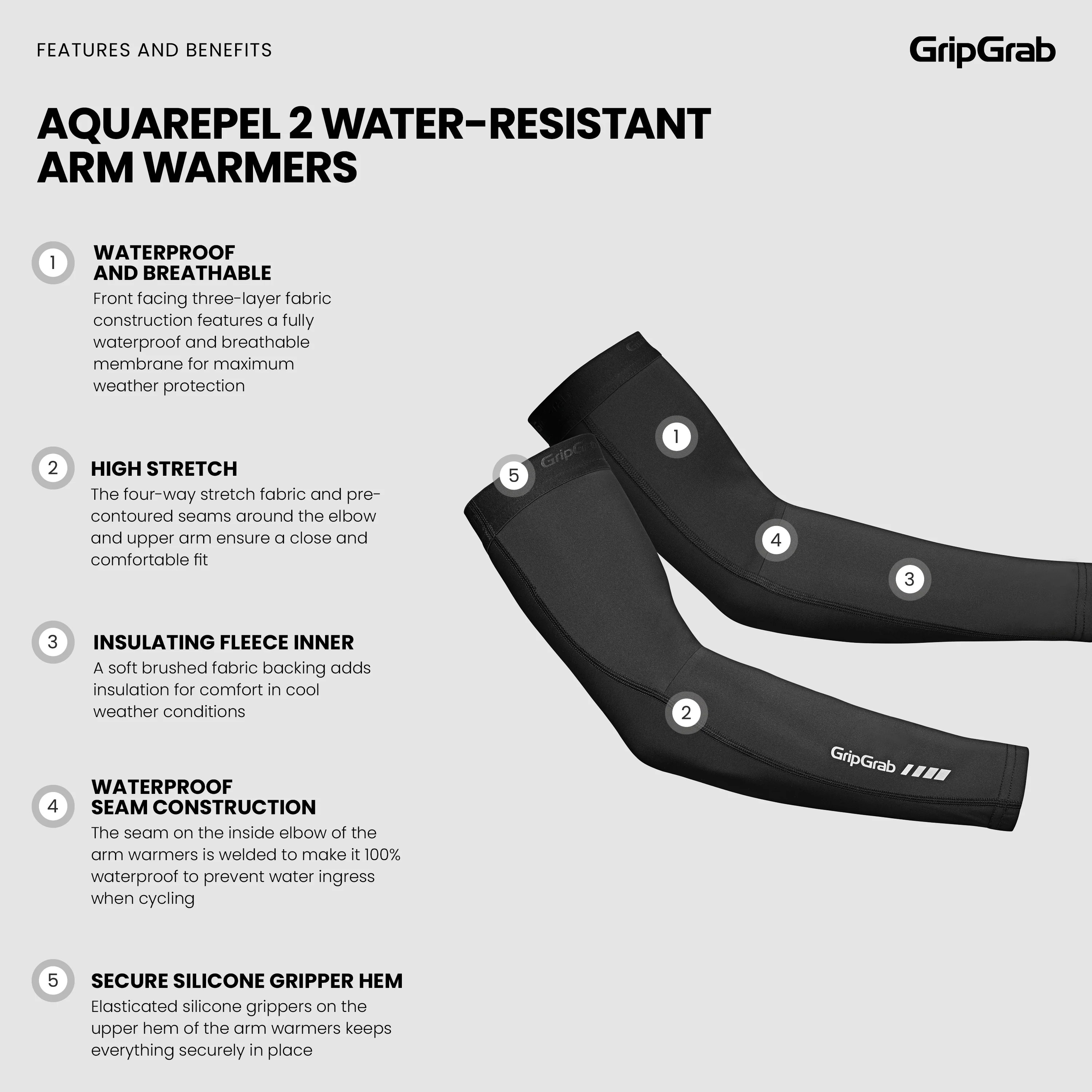 AquaRepel 2 Water-Resistant Arm Warmers - Image 5