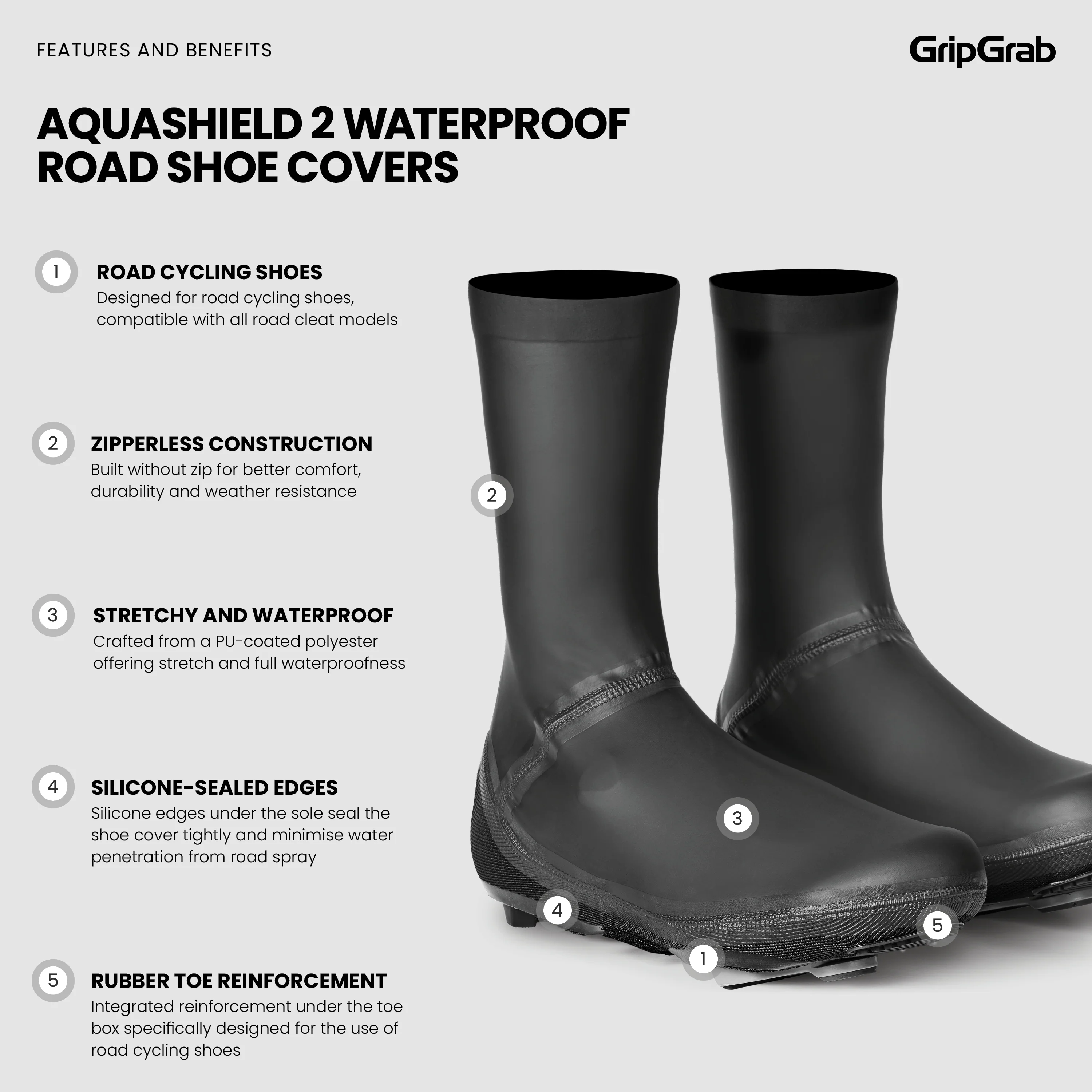 AquaShield 2 Waterproof Road Shoe Covers - Image 7