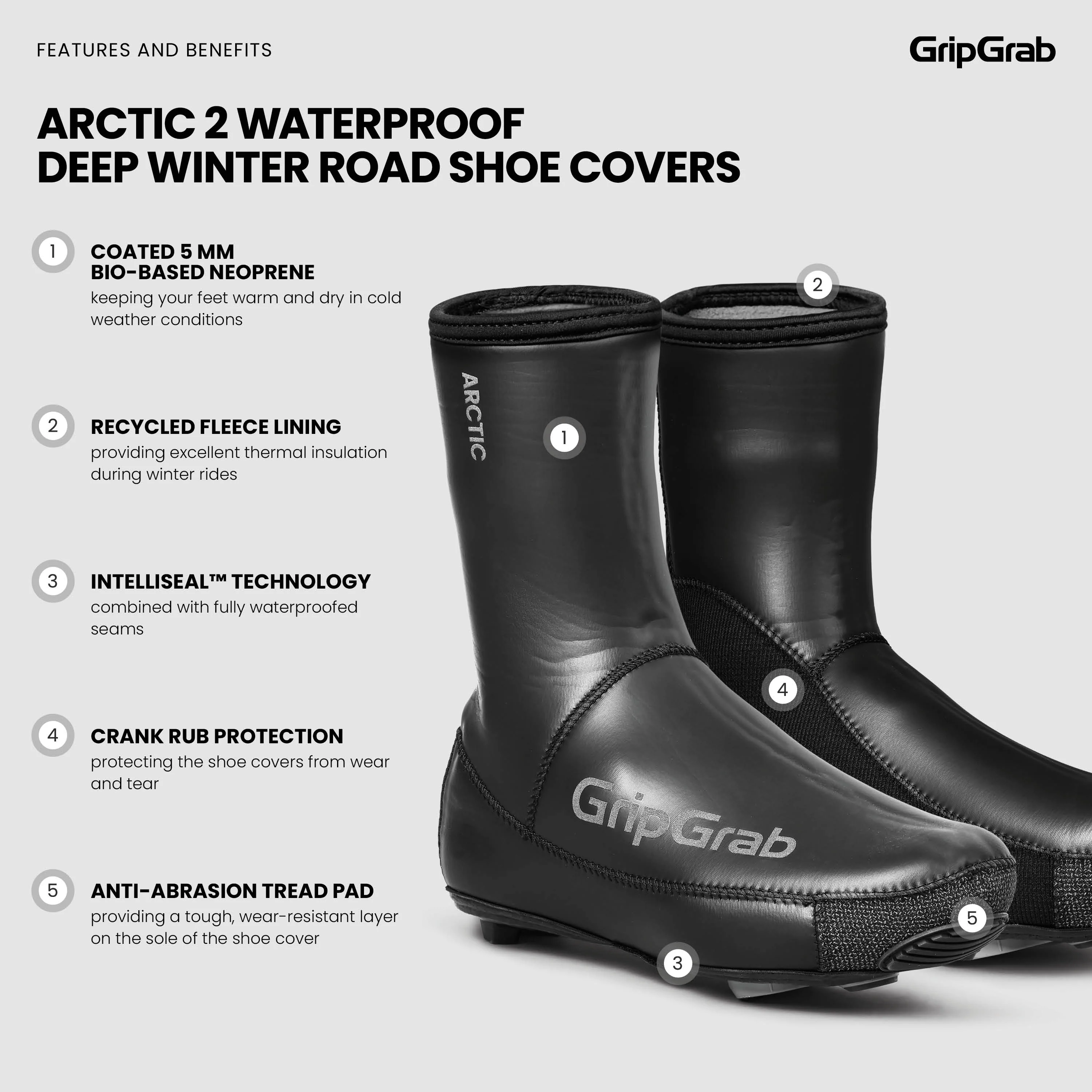 Arctic 2 Waterproof Deep Winter Road Shoe Covers - Image 8