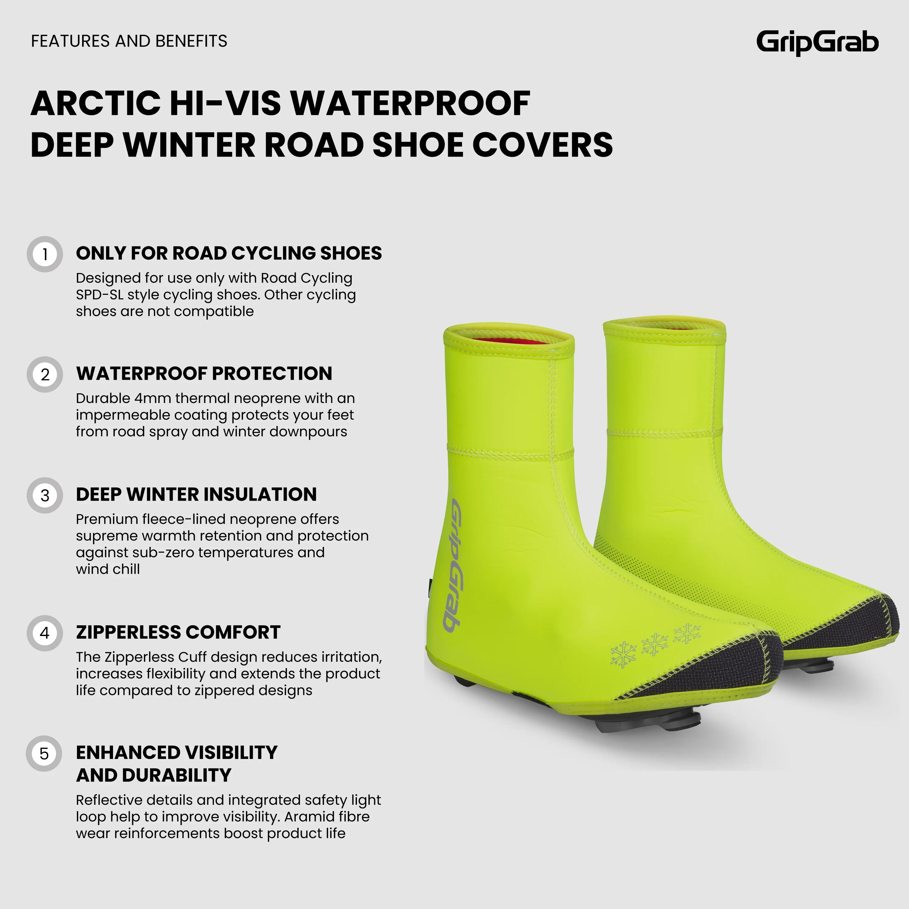 Arctic Waterproof Deep Winter Road Shoe Covers - Image 5