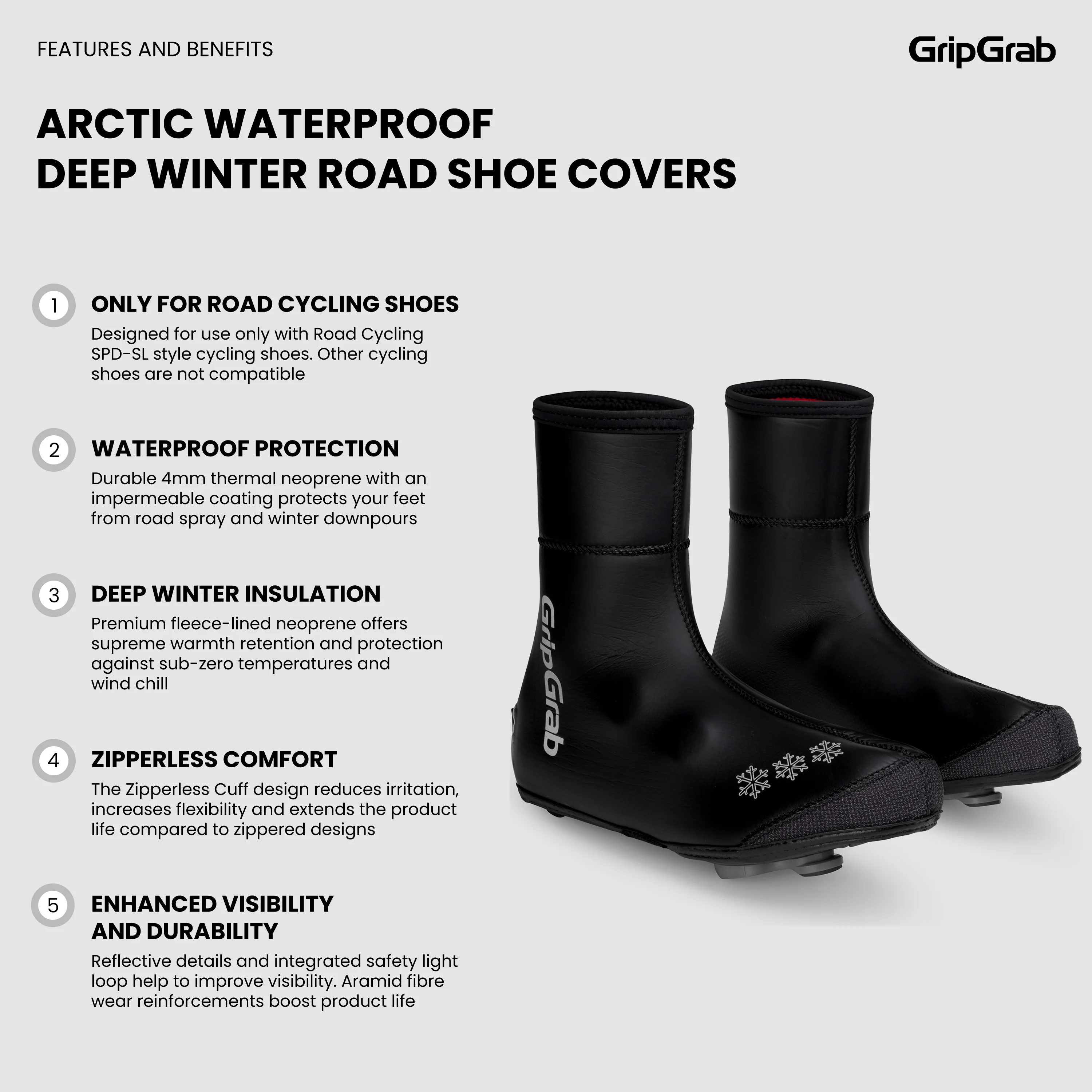 Arctic Waterproof Deep Winter Road Shoe Covers - Image 5