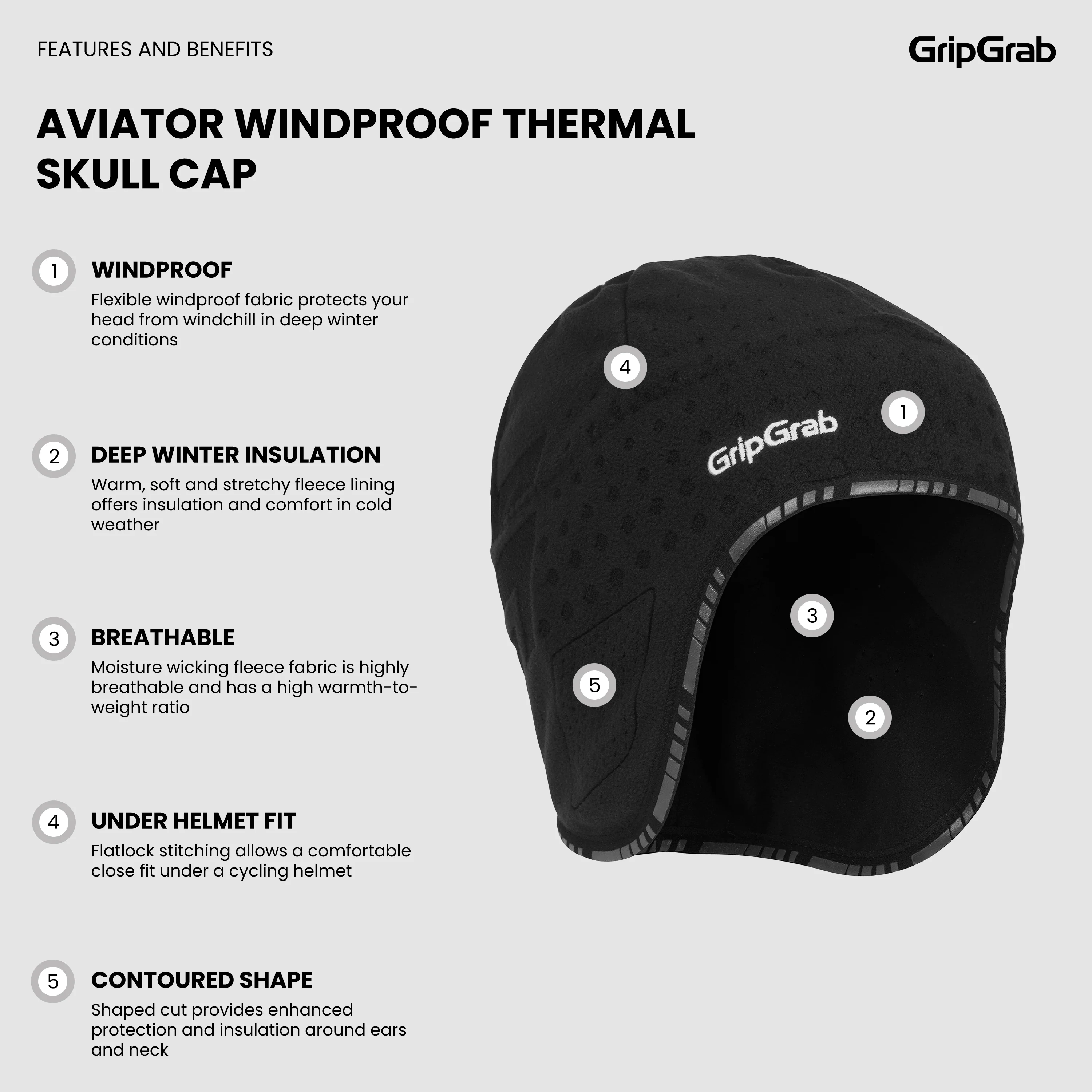 Aviator Windproof Deep Winter Skull Cap - Image 3