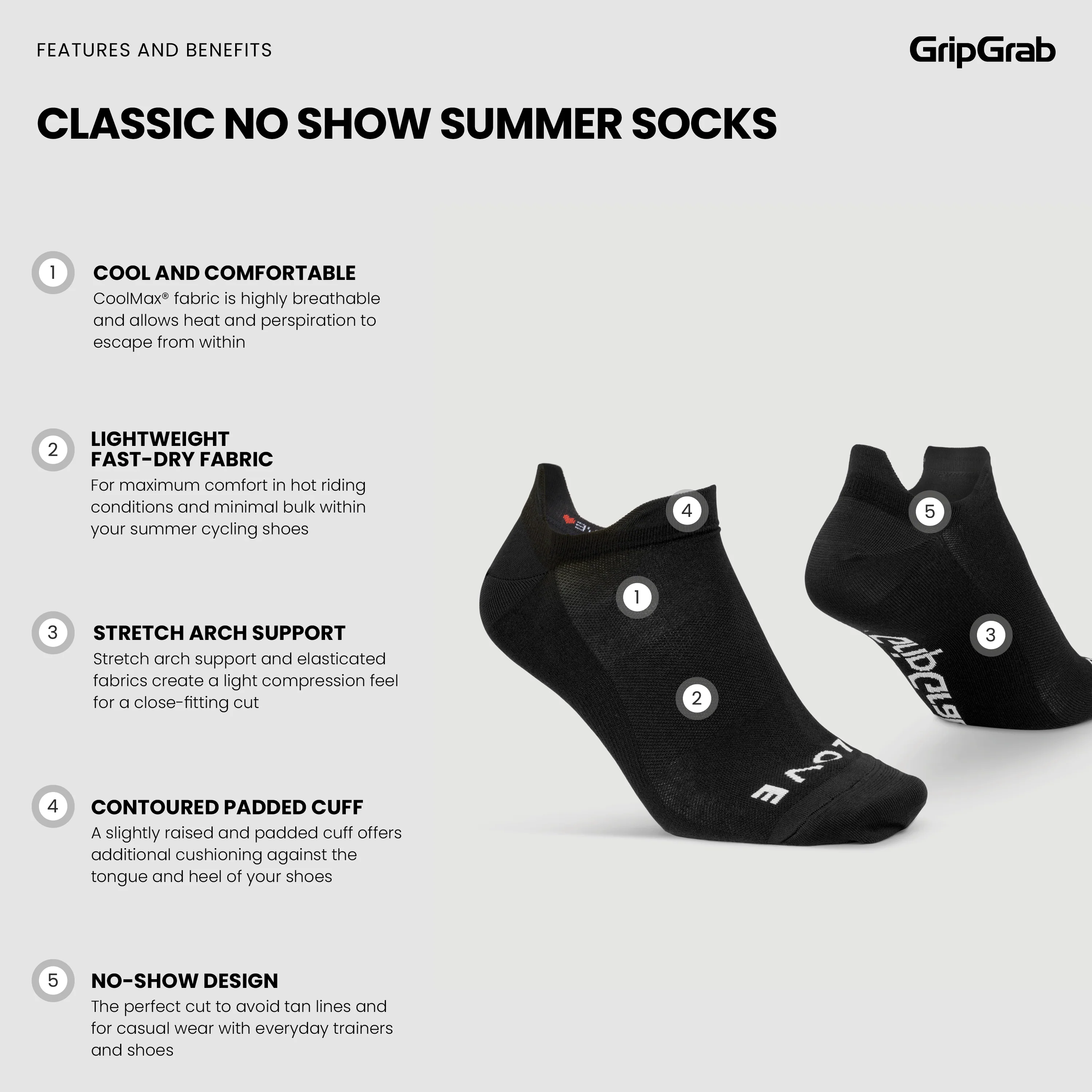 Classic No Show Summer Socks - Image 5