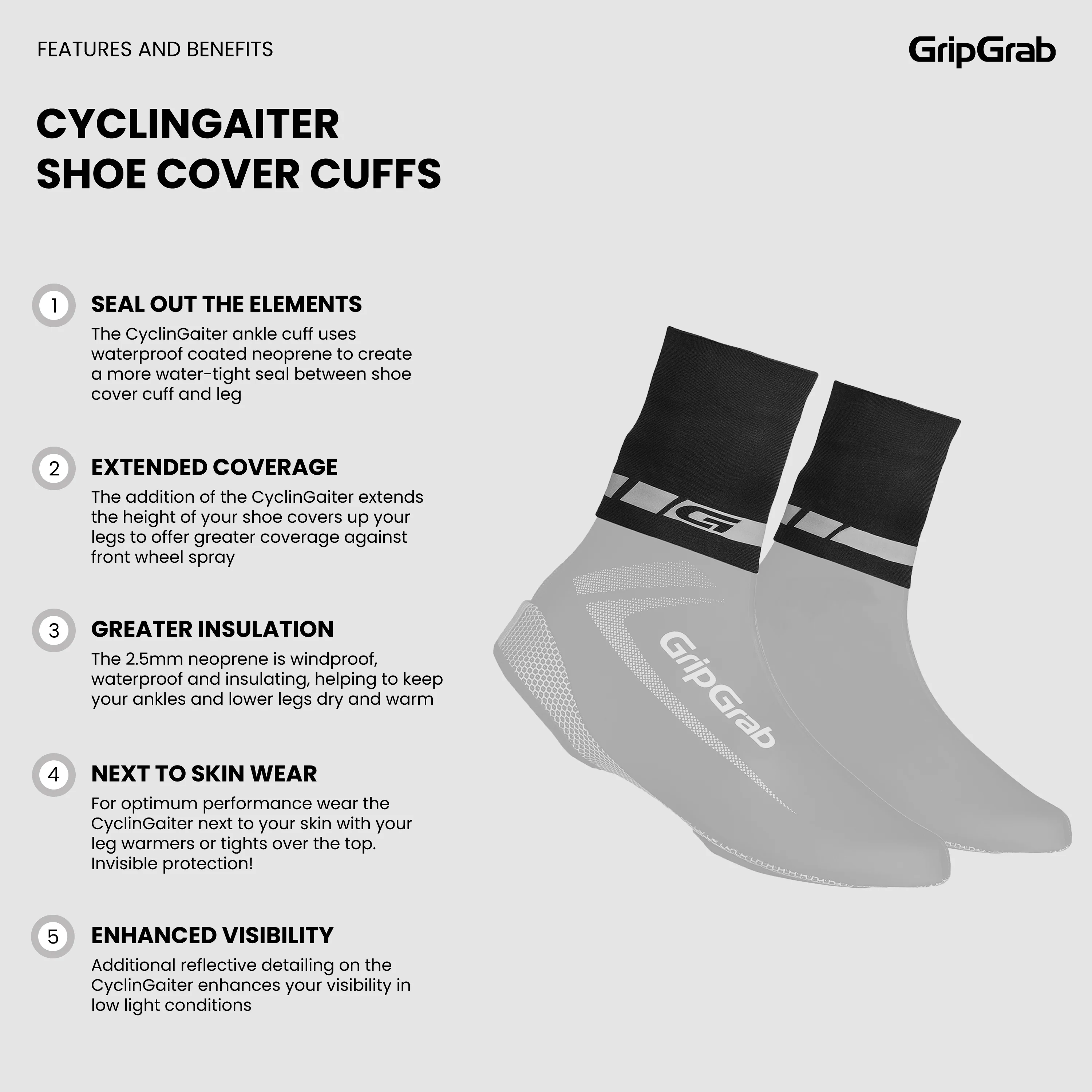 CyclinGaiter Shoe Cover Cuffs - Image 4