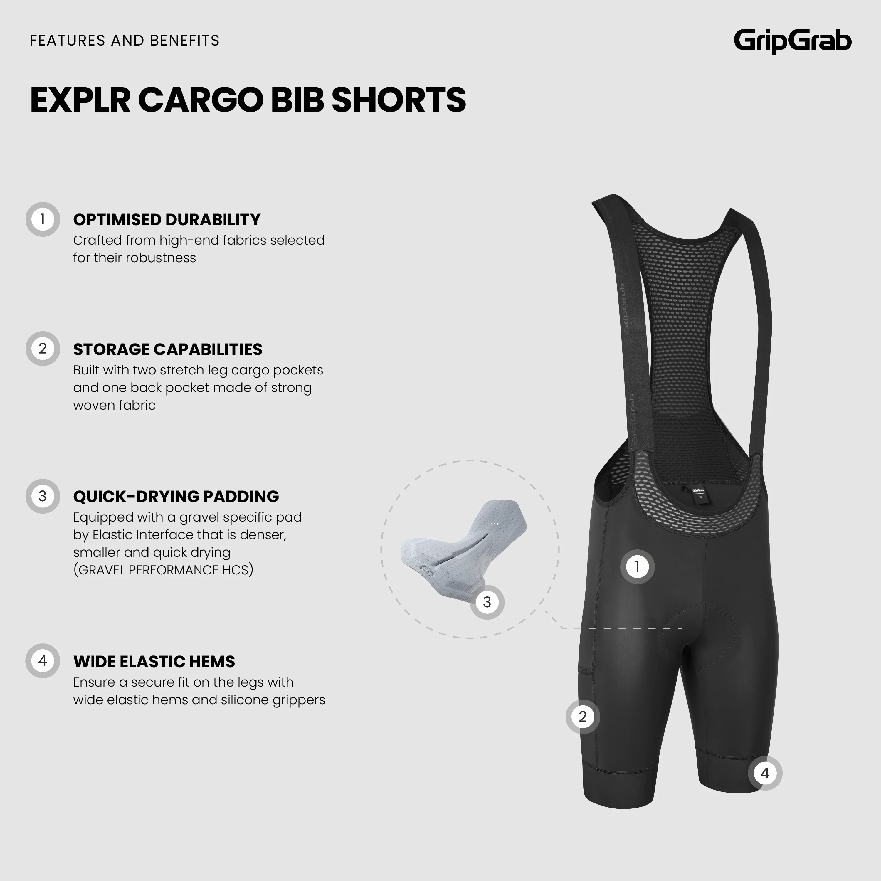 EXPLR Cargo Bib Shorts - Image 8