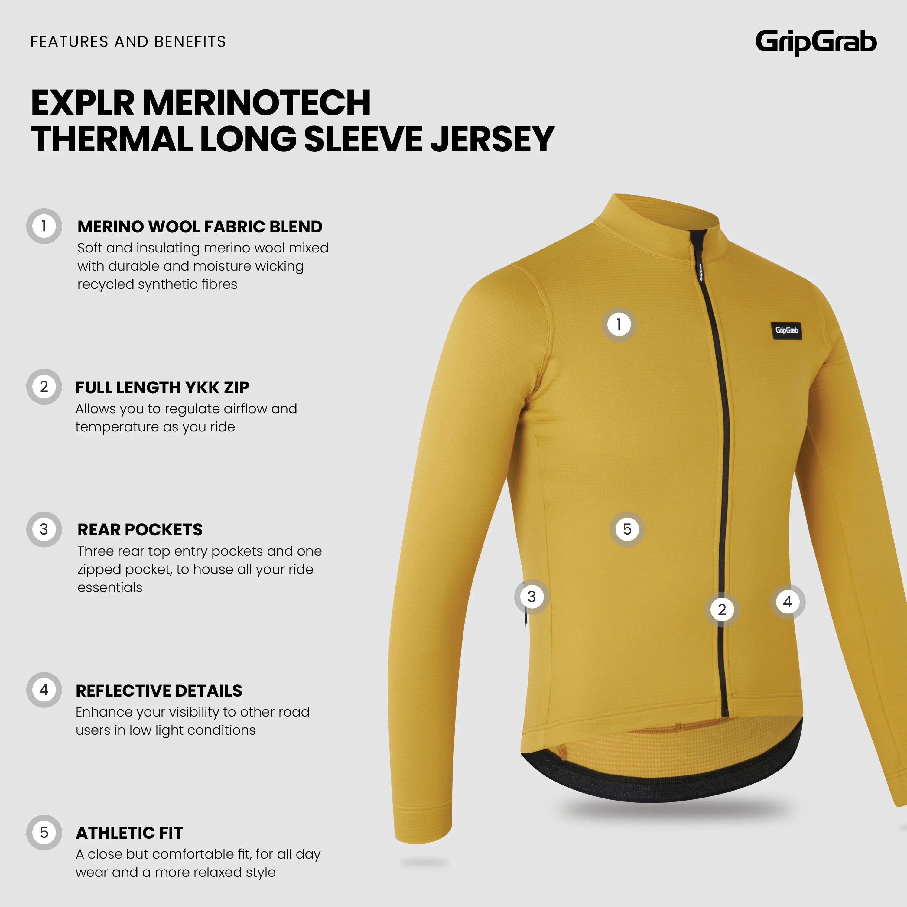 EXPLR Merinotech Thermal Long Sleeve Jersey - Image 4
