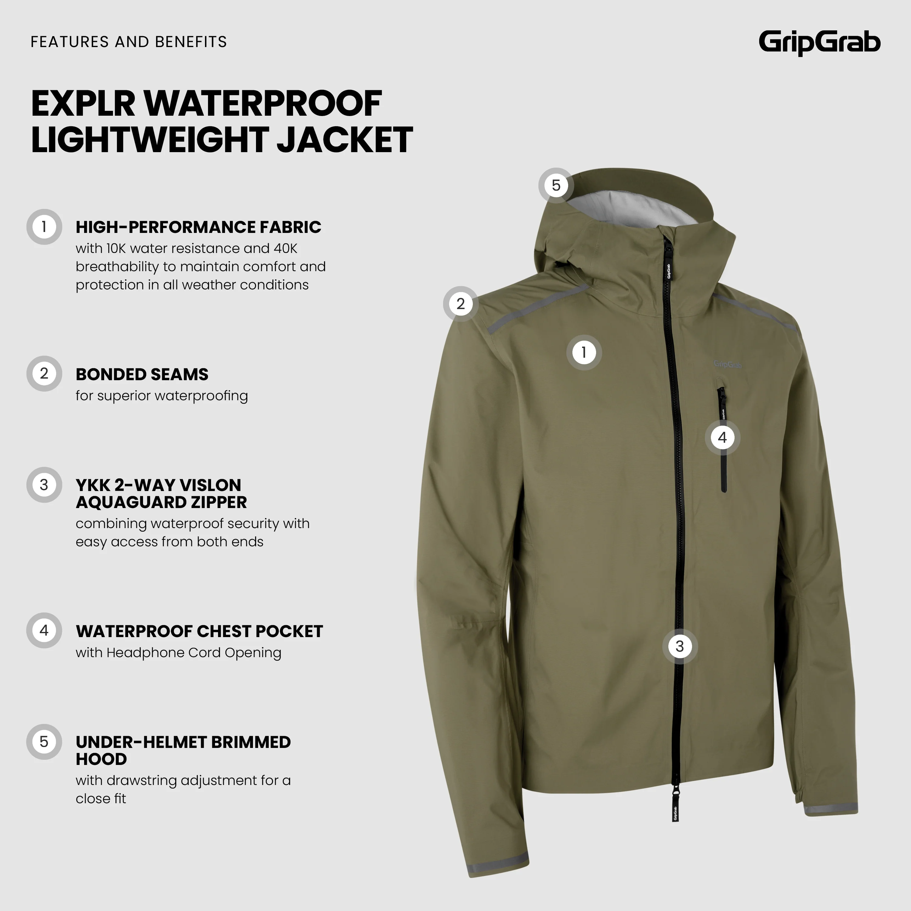 EXPLR Waterproof Lightweight Jacket - Image 9