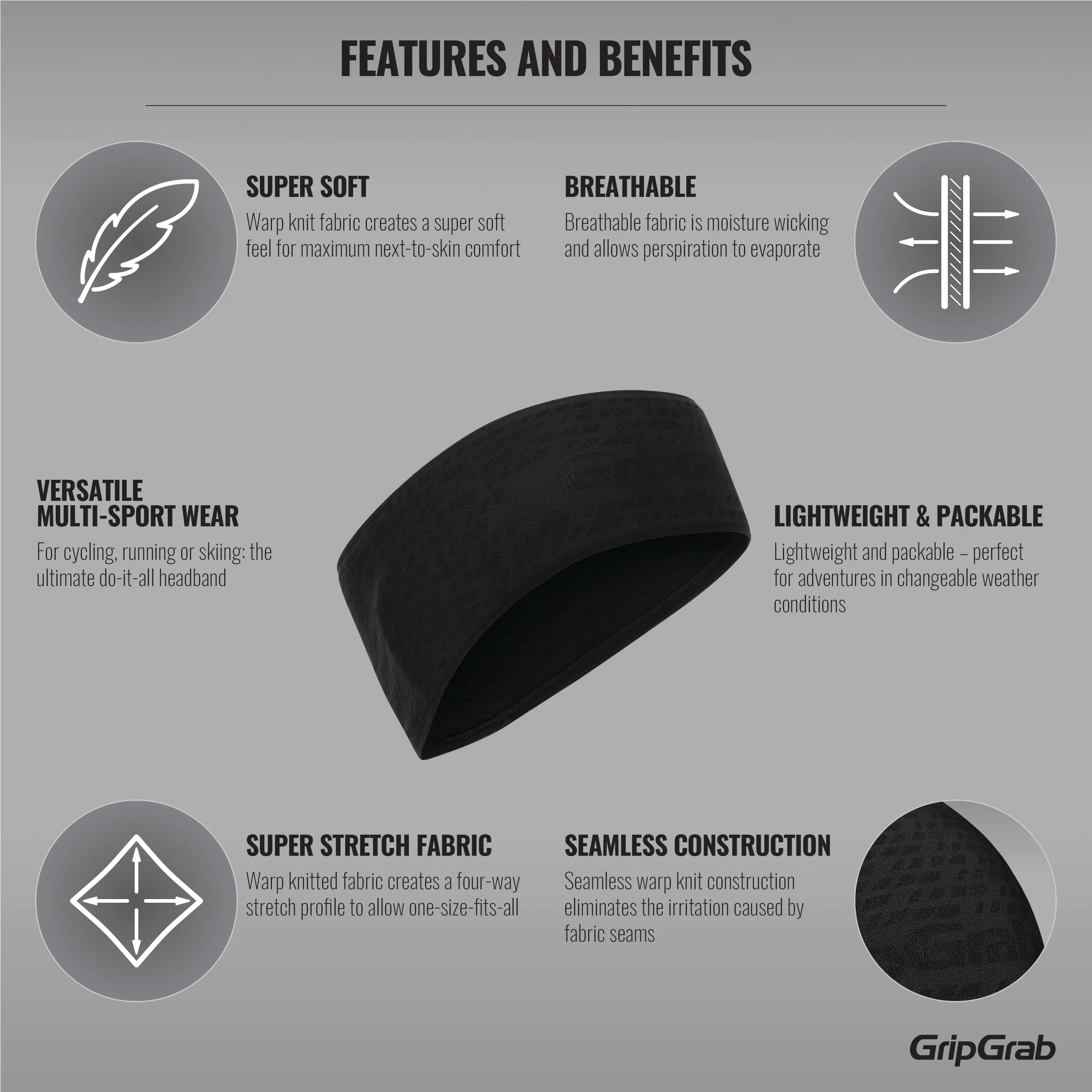 Freedom Warp Knitted Seamless Headband - Image 3