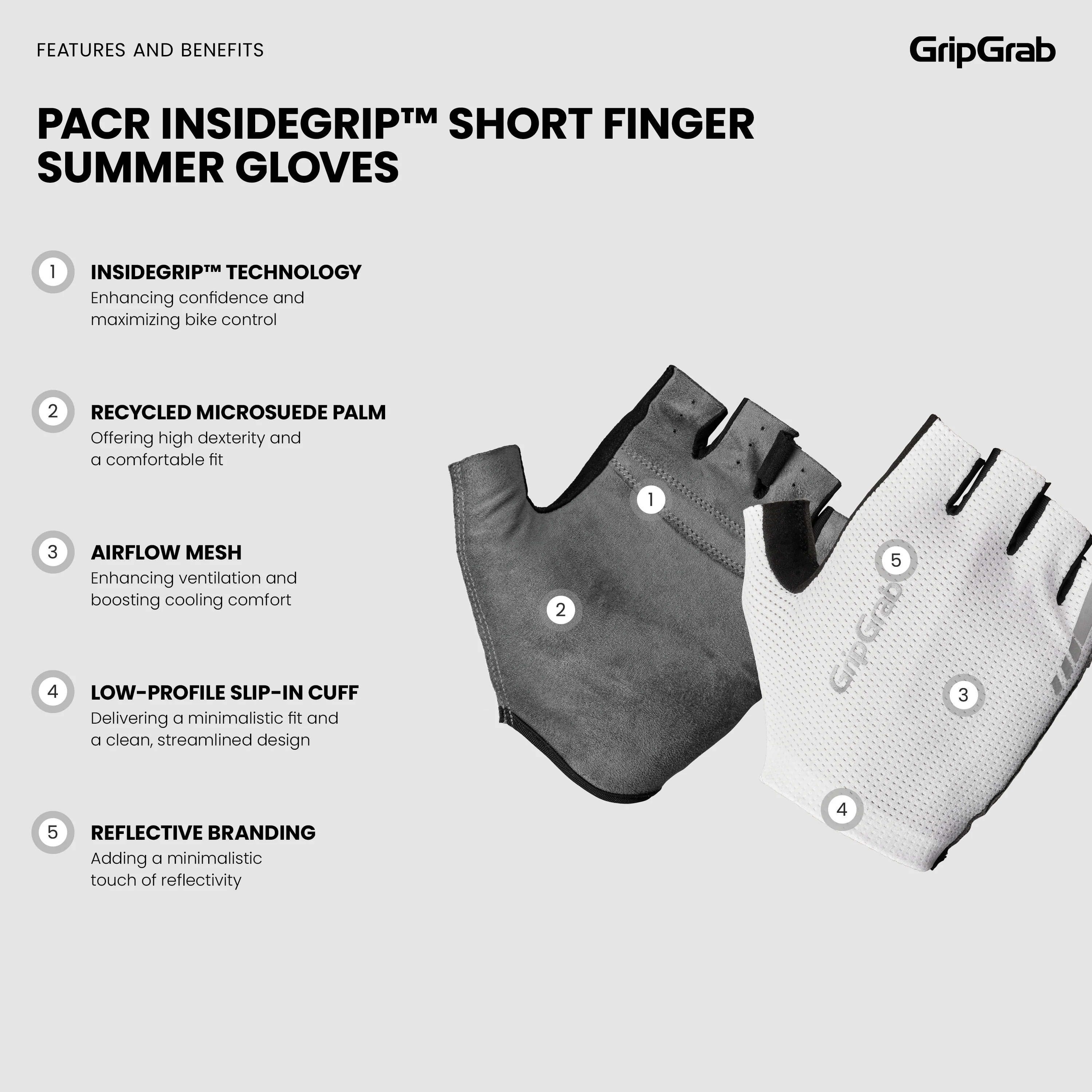 PACR InsideGrip™ Short Finger Summer Gloves - Image 6