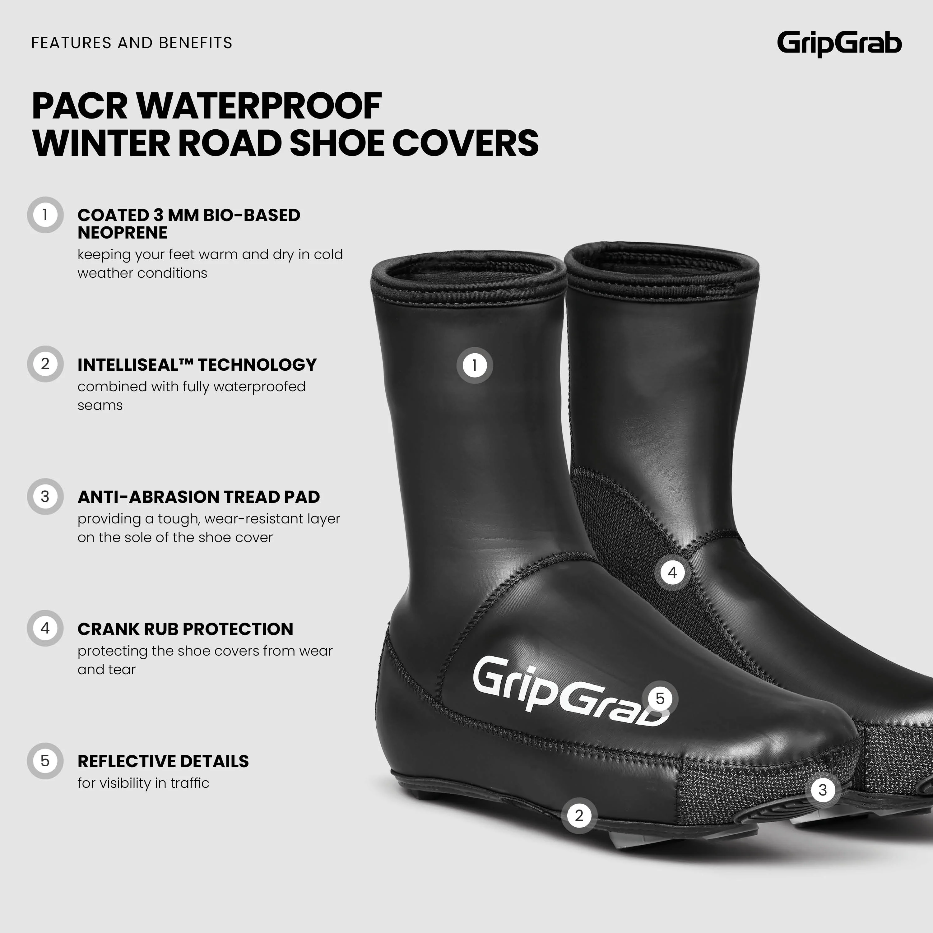 PACR Waterproof Winter Road Shoe Covers - Image 9