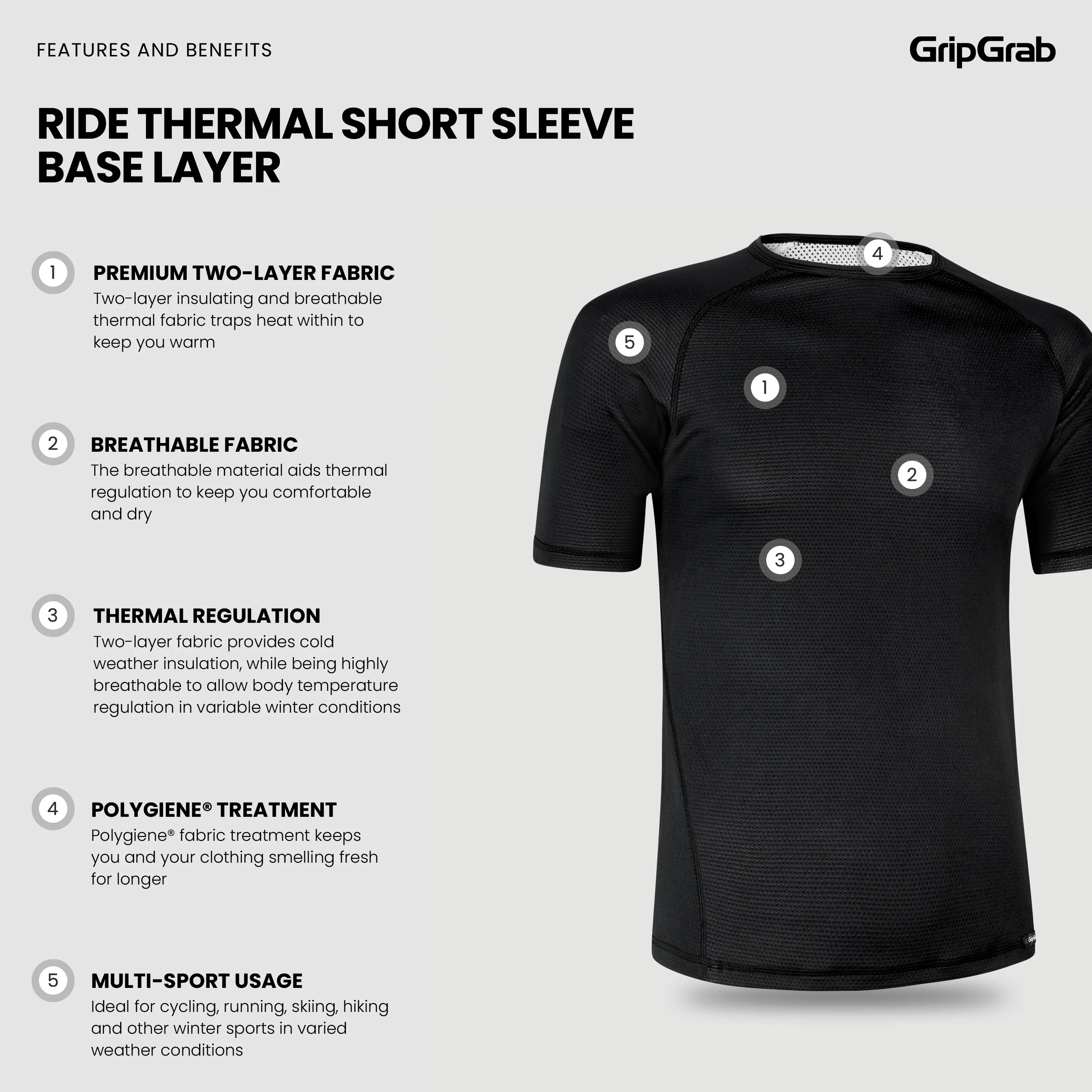 RIDE Thermal Short Sleeve Base Layer - Image 7