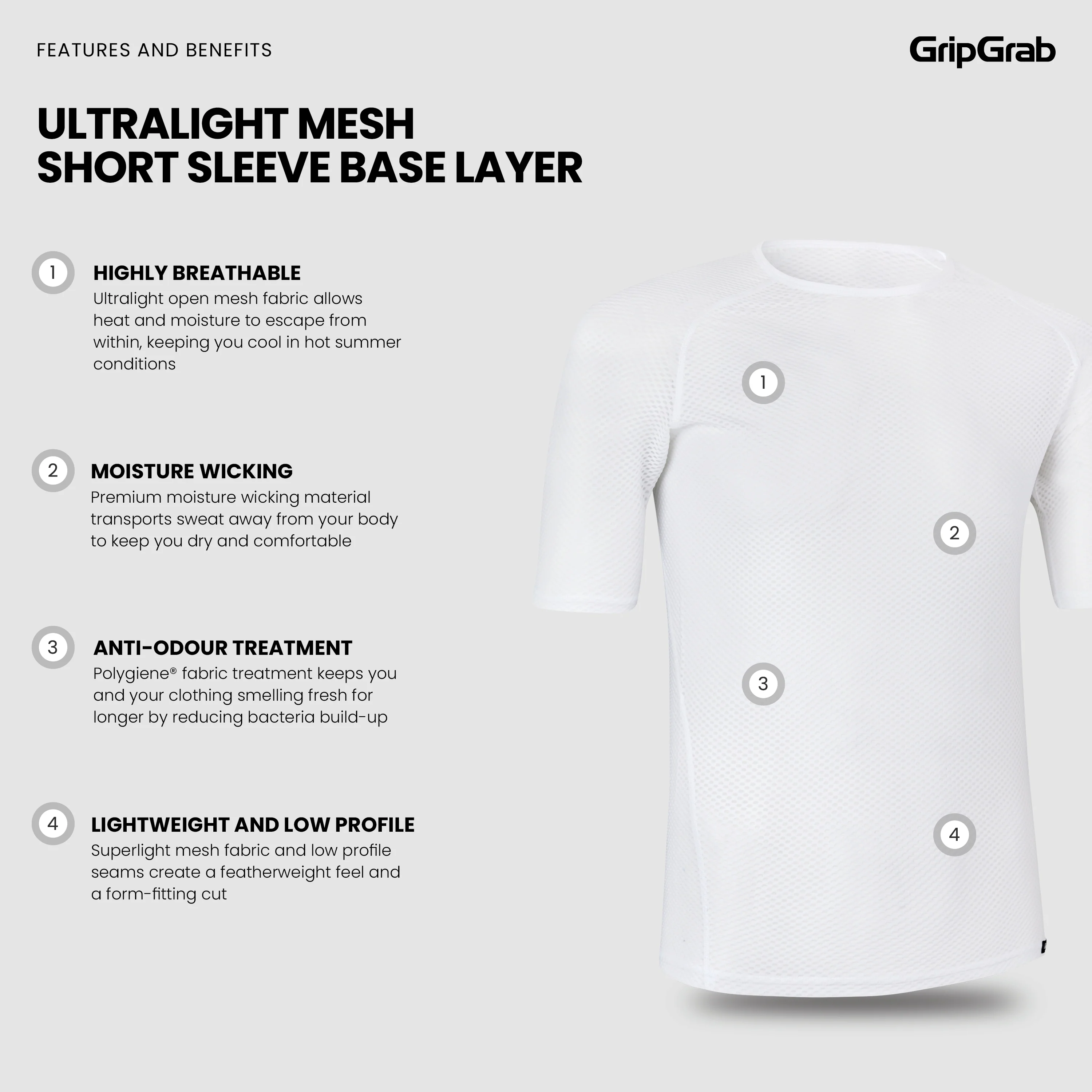 Ultralight Mesh Short Sleeve Base Layer - Image 7