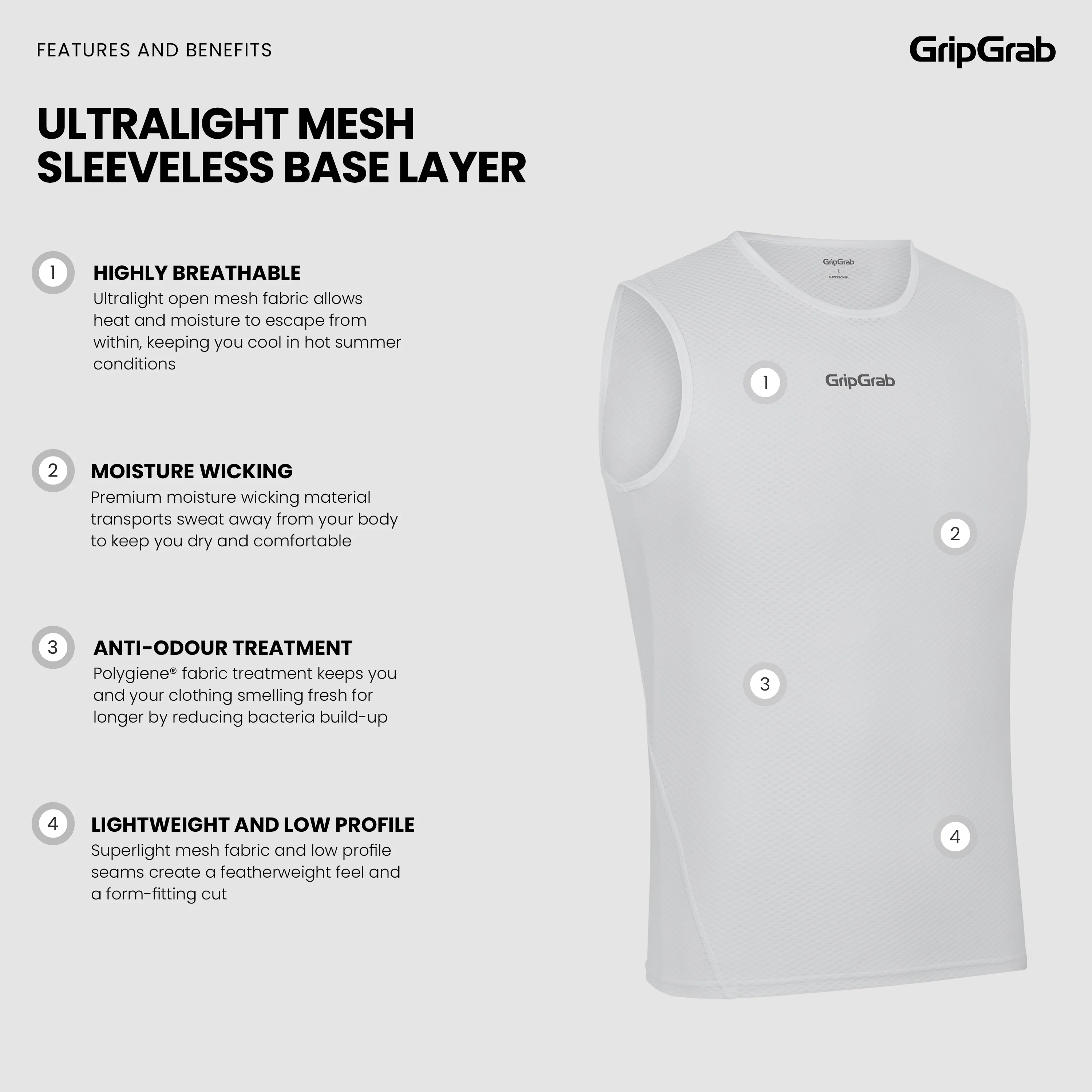 Ultralight Mesh Sleeveless Base Layer - Image 6
