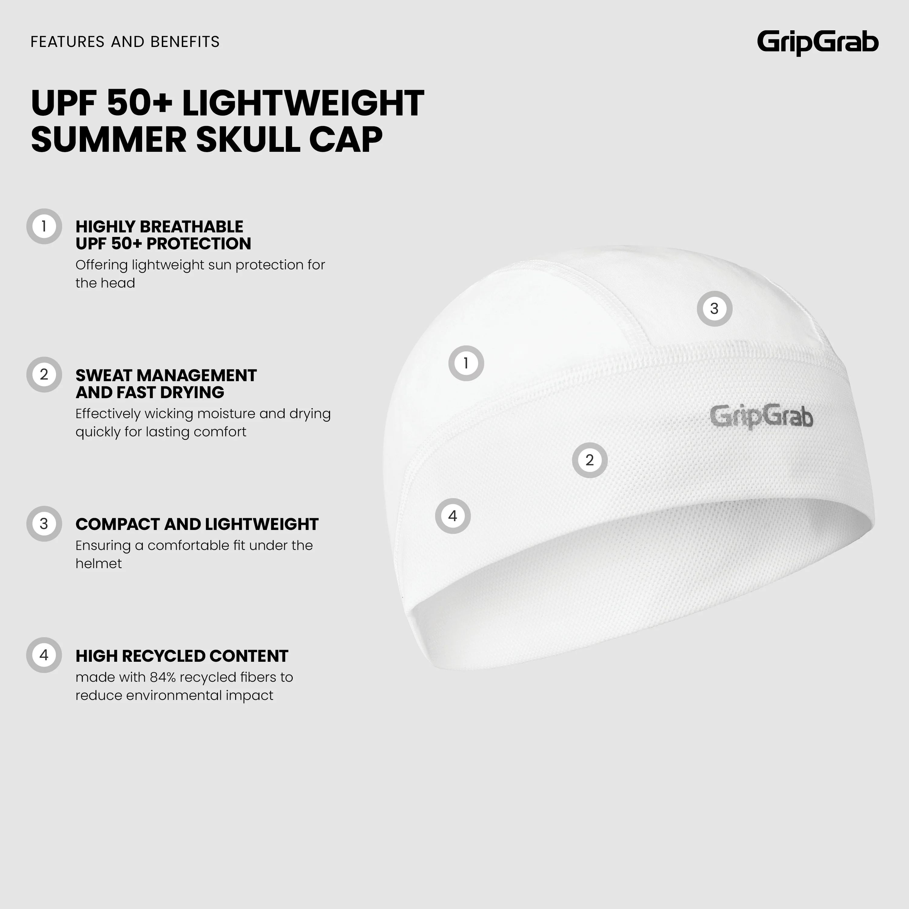 UPF 50+ Lightweight Summer Skull Cap - Image 6