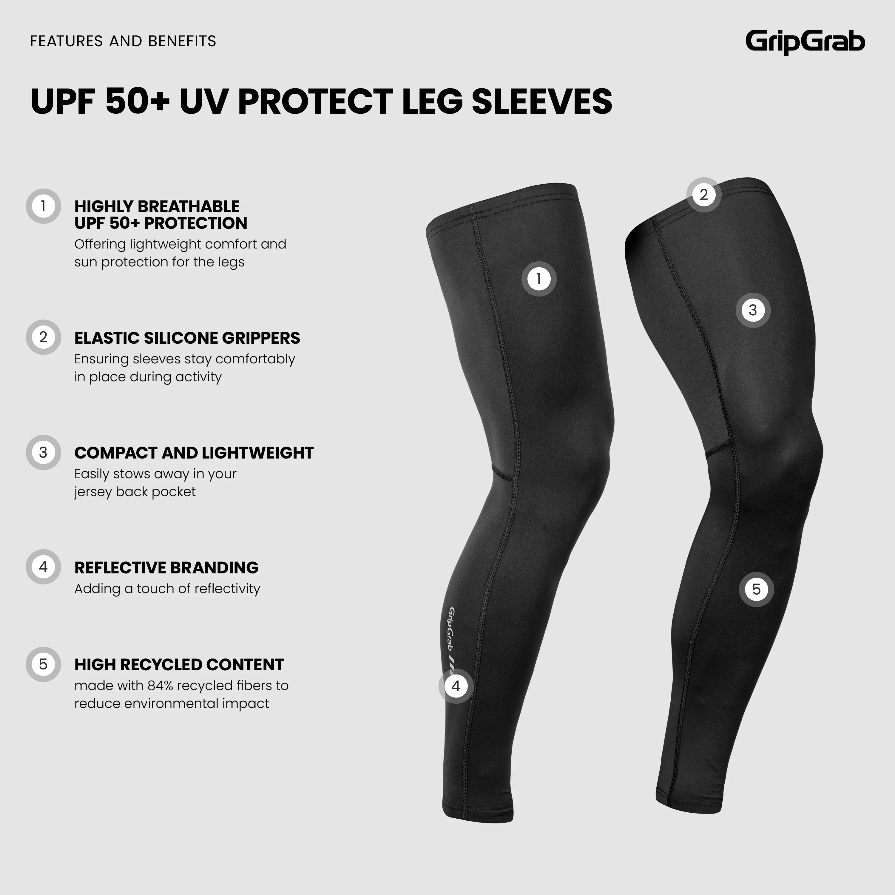 UPF 50+ UV Protect Leg Sleeves - Image 7