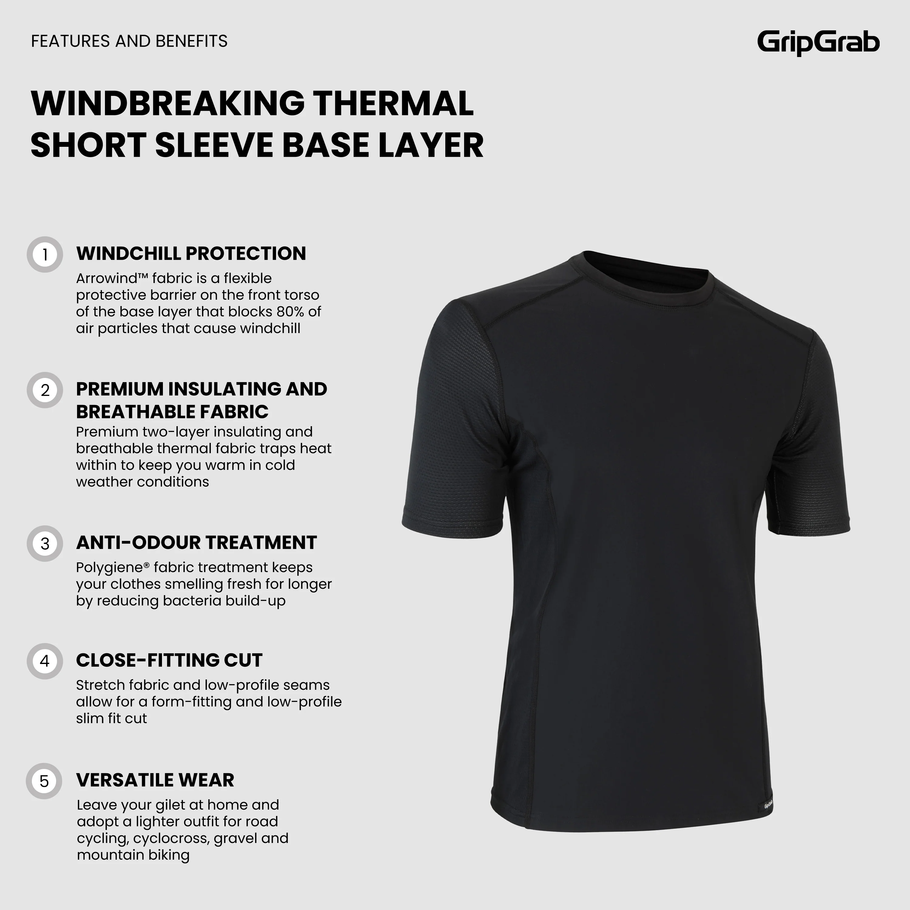 WindBreaking Thermal Short Sleeve Base Layer - Image 6