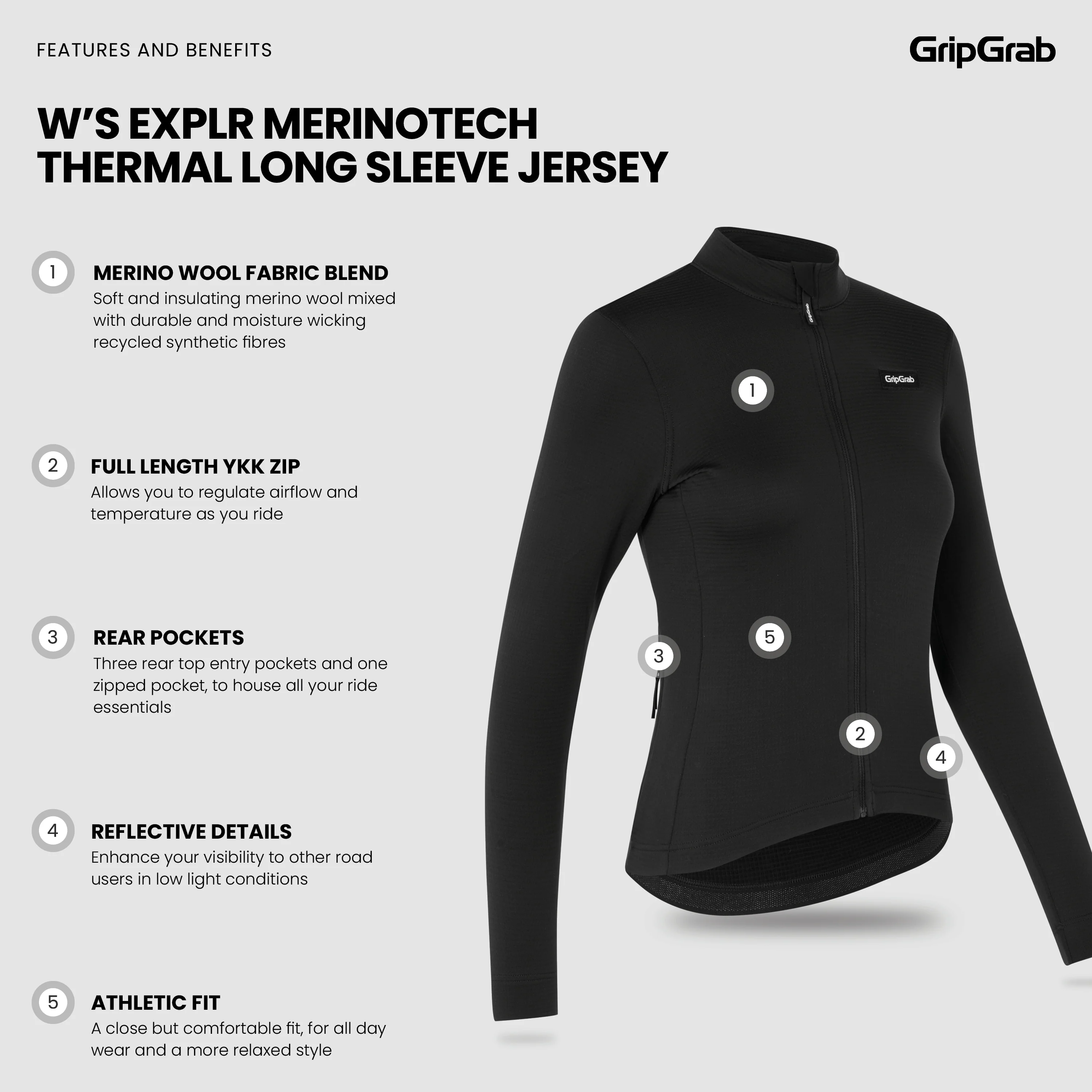 Women’s EXPLR Merinotech Thermal Long Sleeve Jersey - Image 7