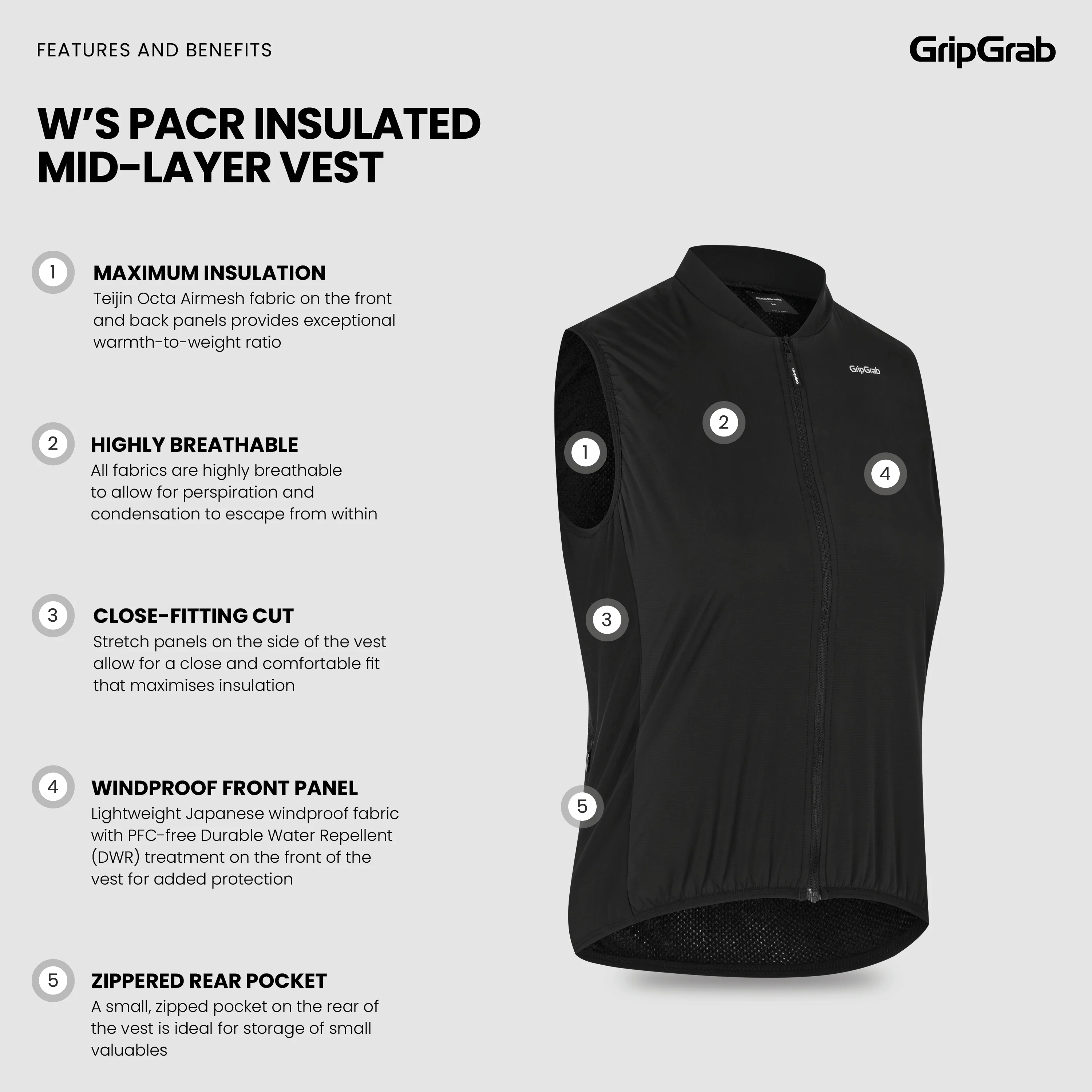 Women’s PACR Insulated Mid-Layer Vest - Image 7