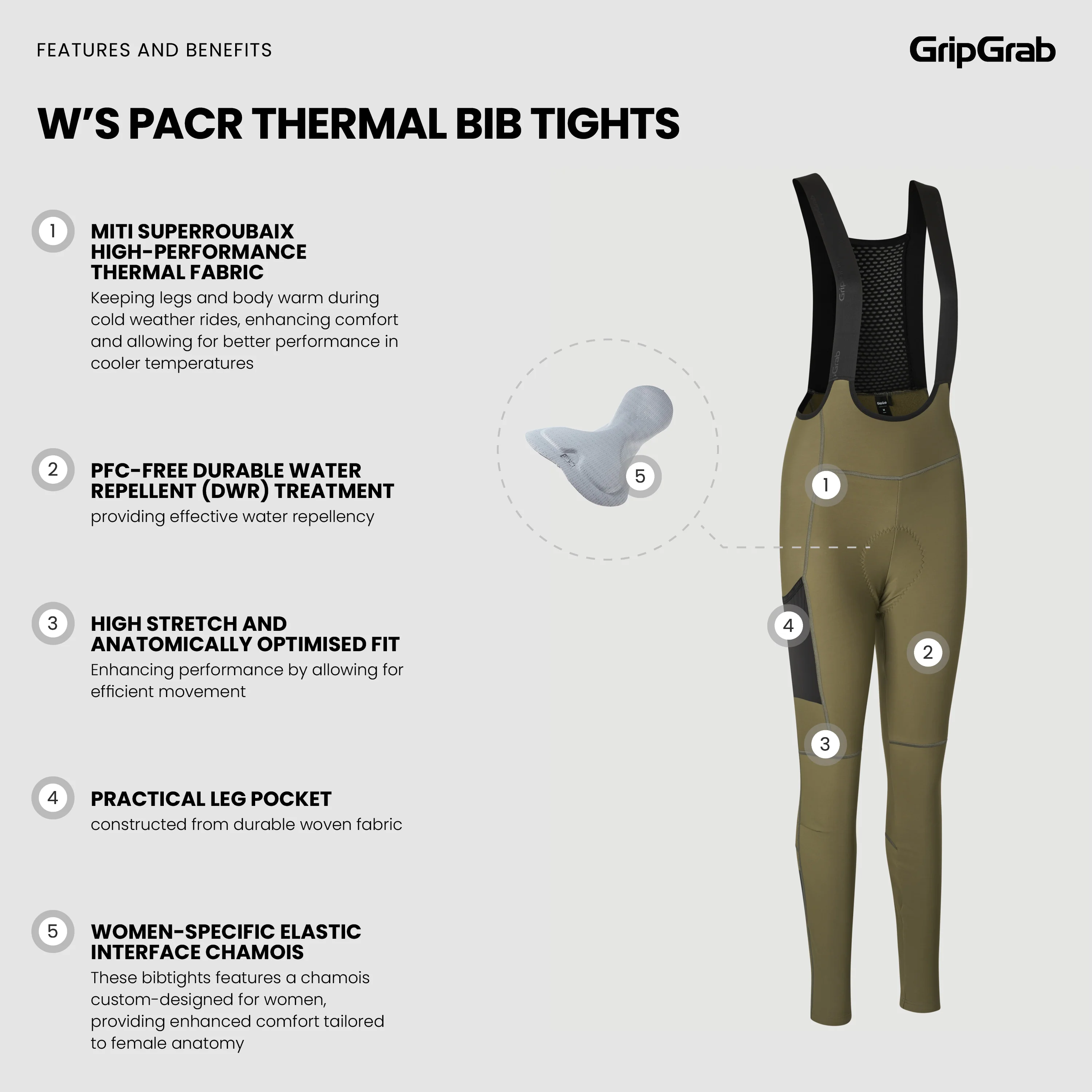 Women's PACR Thermal Bib Tights - Image 7