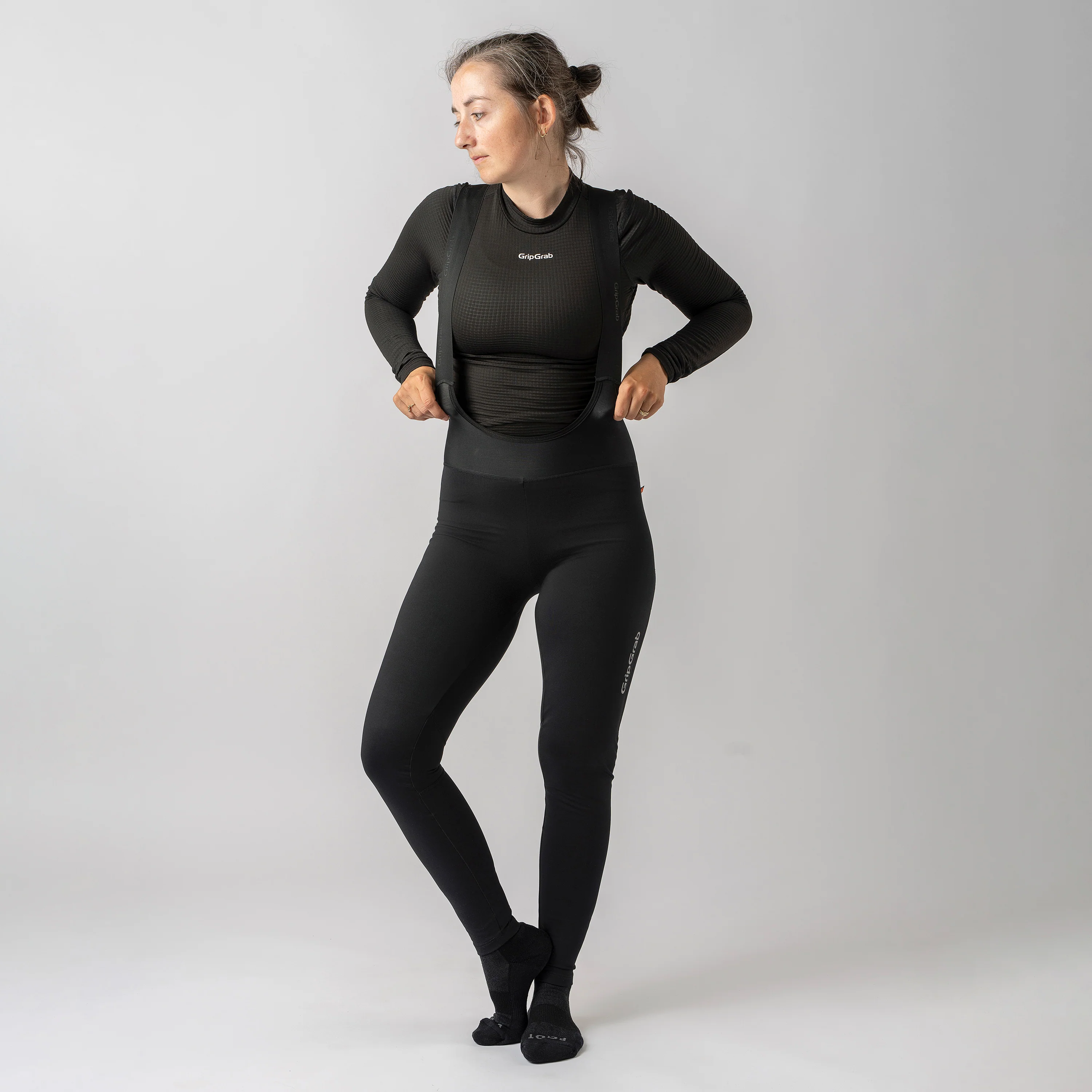 Women's PACR Water-Resistant Bib Tights No Pad - Image 3