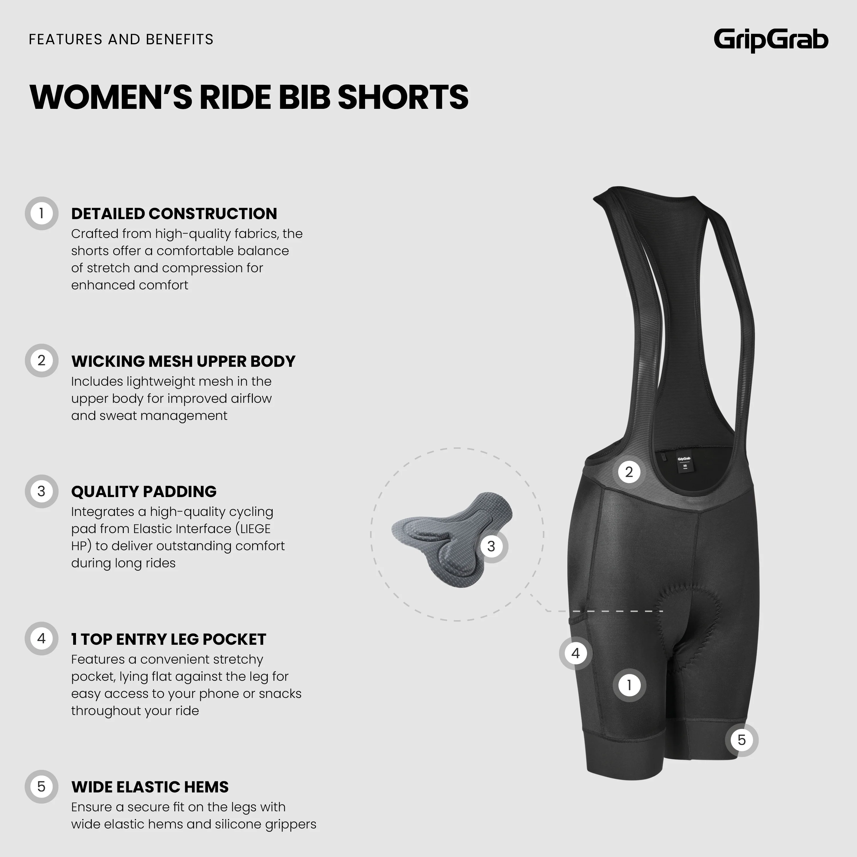 Women's RIDE Bib Shorts - Image 7