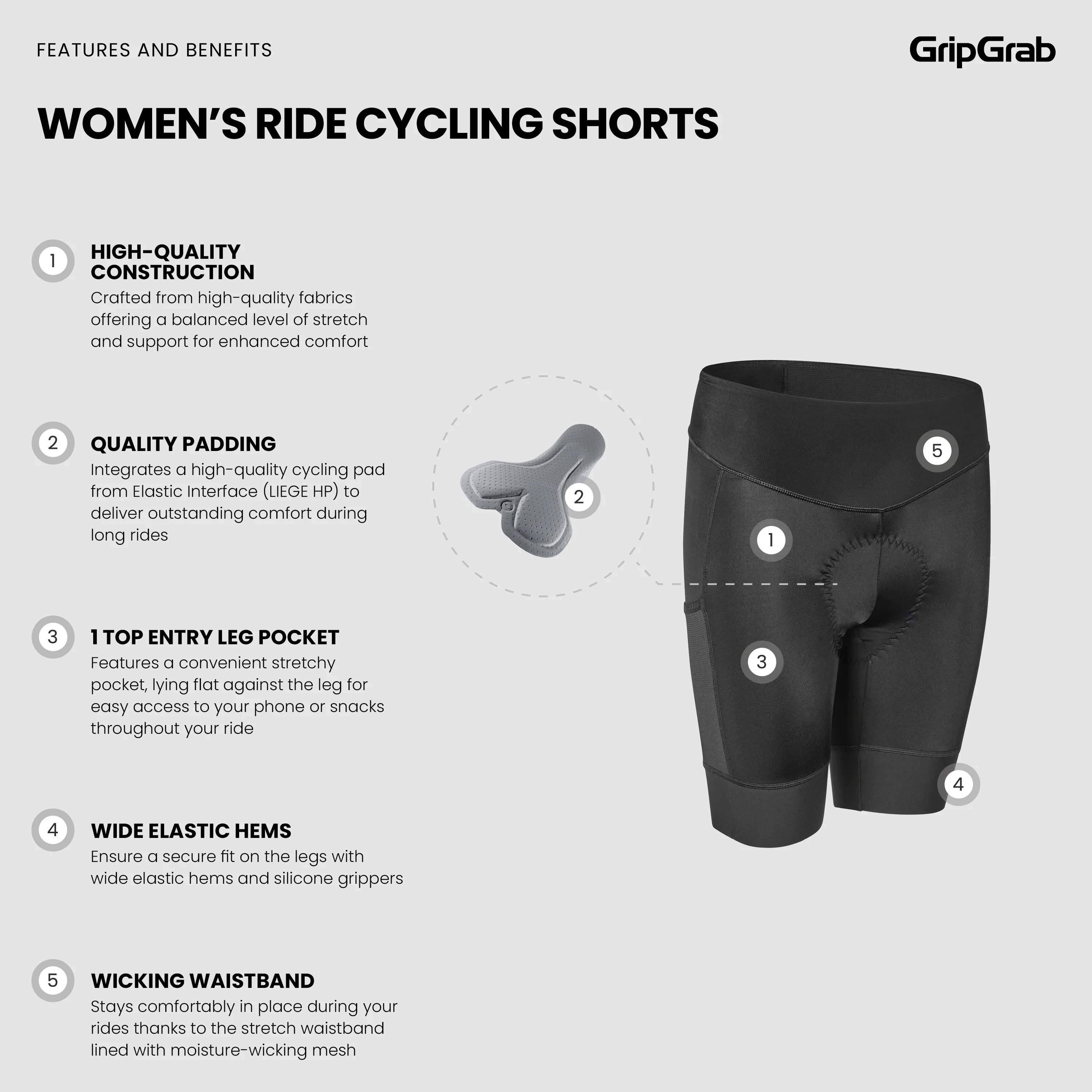 Women's RIDE Cycling Shorts - Image 8
