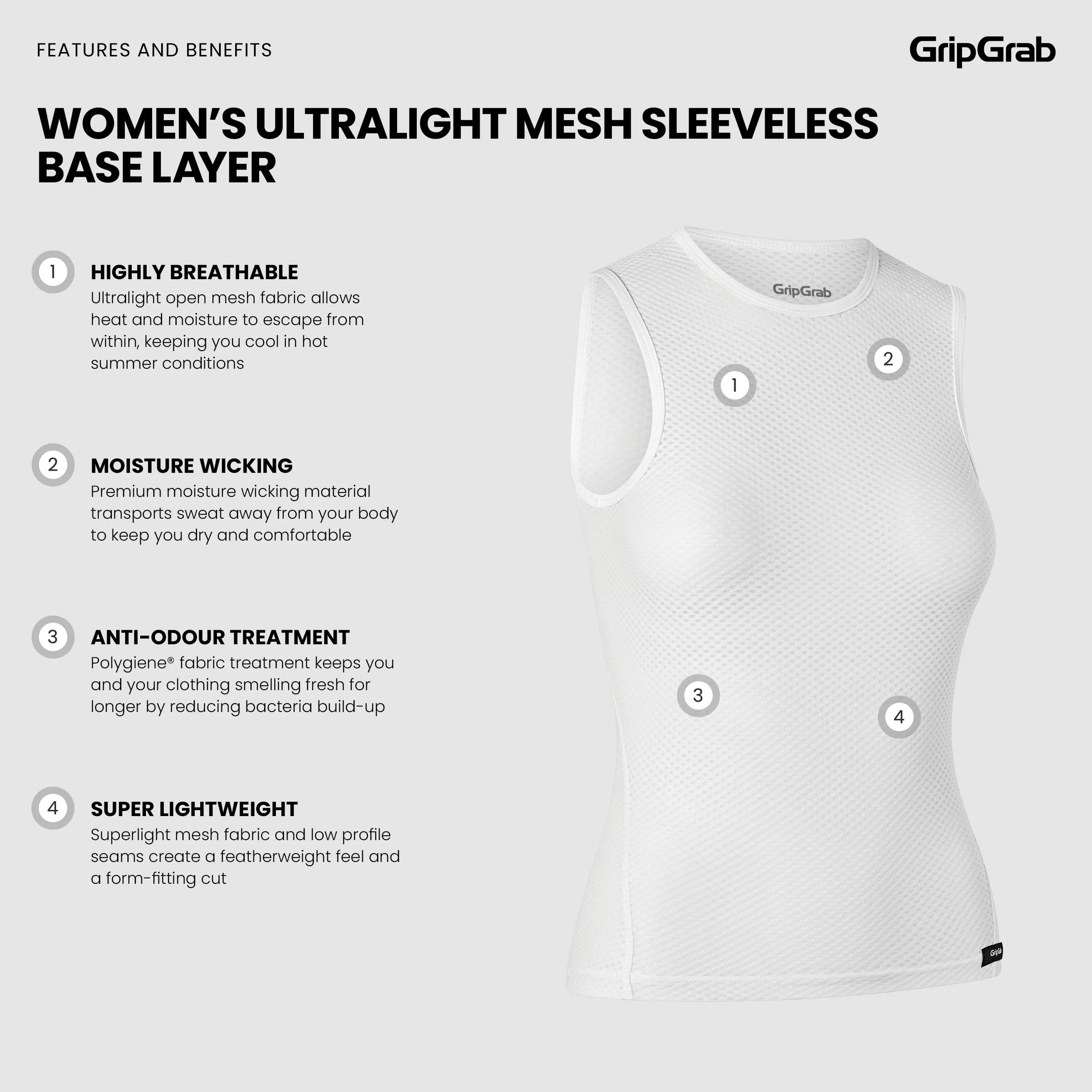 Women's Ultralight Mesh Sleeveless Base Layer - Image 6